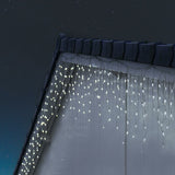 Instalatie Craciun Yoto, Tip Franjuri/Turturi, 7 m, 200 LED-uri, Prelungitor 1.5 m, 8 Jocuri de Lumini, Interconectabila, Conectare la Retea, Fir transparent, Interior/Exterior, Alb Rece - vivimall.ro