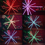 Instalatie de Craciun,112 LED-urijoc de lumini,multicolor RGB,explozie stelara,cu transformator,fir cupru,interior/exterior,Vivimall - vivimall.ro