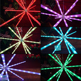 Коледна инсталация, 112 LED осветление, RGB, звездообразно осветление, с трансформатор, меден проводник, за вътрешна/външна употреба