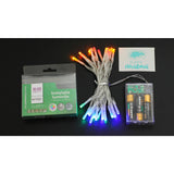 Instalatie De Craciun Cu Baterii Tip Liniar, 2 Jocuri De Lumini, Fir 3 M 30 Led -Uri, Multicolor