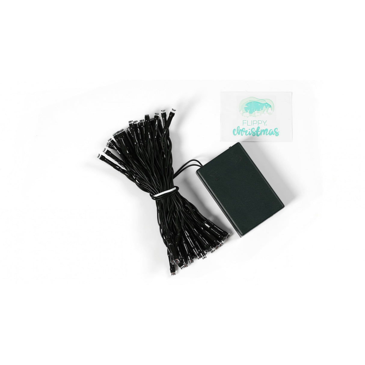 Instalatie De Craciun Cu Baterii Tip Liniar, 2 Jocuri De Lumini, Fir Verde 5 M 50 Led -Uri