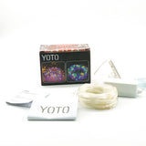 Instalatie de Craciun Yoto, liniara, cu 100 micro LED-uri, 10 m, 220V, conectare la retea, cu 8 jocuri de lumini, interior/exterior, fir transparent, multicolora - vivimall.ro