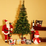 Instalatie de Craciun Flippy® Tip Liniara, Fir Negru, 17 m, 200 LED-uri, Interconectabila, Alb Cald - vivimall.ro