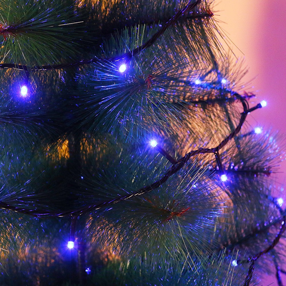 Instalatie De Craciun,, Tip Liniara, Fir Negru, 17 M, 200 Led-Uri, Interconectabila