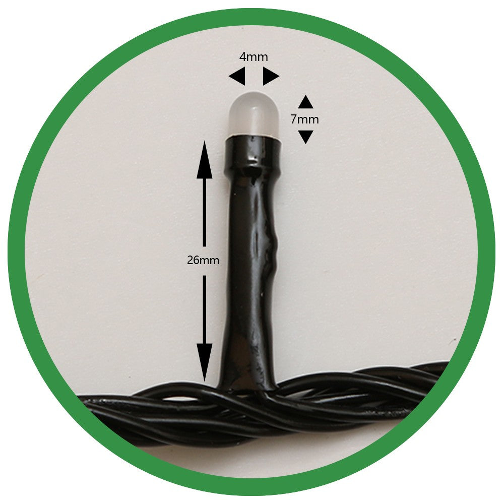 Instalatie de Craciun Flippy® Tip Liniara, Fir Negru, 17 m, 200 LED-uri Mici Rotunde, Interconectabila, Multicolor - vivimall.ro