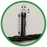 Instalatie de Craciun Flippy® Tip Liniara, Fir Negru, 17 m, 200 LED-uri Mici Rotunde, Interconectabila, Multicolor - vivimall.ro