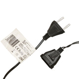 Instalatie de Craciun Flippy® Tip Liniara, Fir Negru, 9 m, 100 LED-uri Hexagonale, Interconectabila, Alb Cald - vivimall.ro