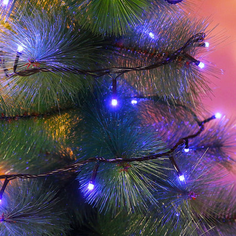 Instalatie De Craciun,, Tip Liniara, Fir Negru, 9 M, 100 Led -Uri, Interconectabila