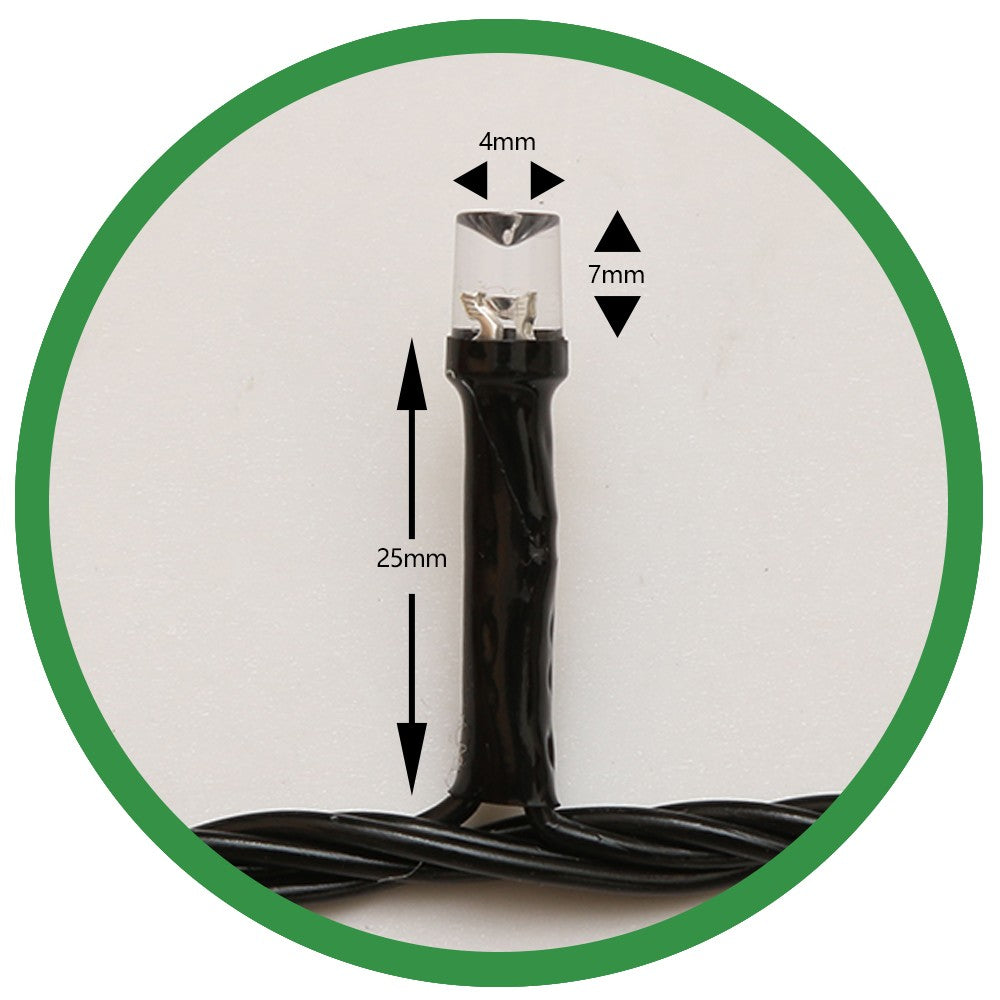Instalatie De Craciun,, Tip Liniara, Fir Negru, 9 M, 100 Led -Uri, Interconectabila