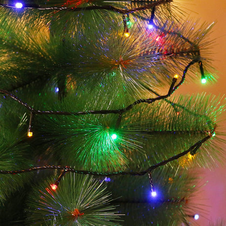 Instalatie De Craciun,, Tip Liniara, Fir Negru, 9 M, 100 Led -Uri, Interconectabila