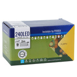 Instalatie de Craciun, Flippy®, Tip Perdea, 2 x 2 m, 240 LED-uri, Interconectabila, Alb Rece - vivimall.ro