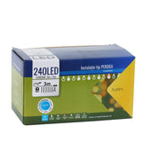 Instalatie de Craciun Flippy® Tip Perdea, 3 x 2 m, 240 LED-uri, Interconectabila, Albastru - vivimall.ro