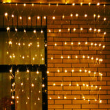 Instalatie de Craciun, Flippy®, Tip Plasa, 1.5 x 1.5 m, 120 LED-uri, Interconectabila, Alb Cald - vivimall.ro