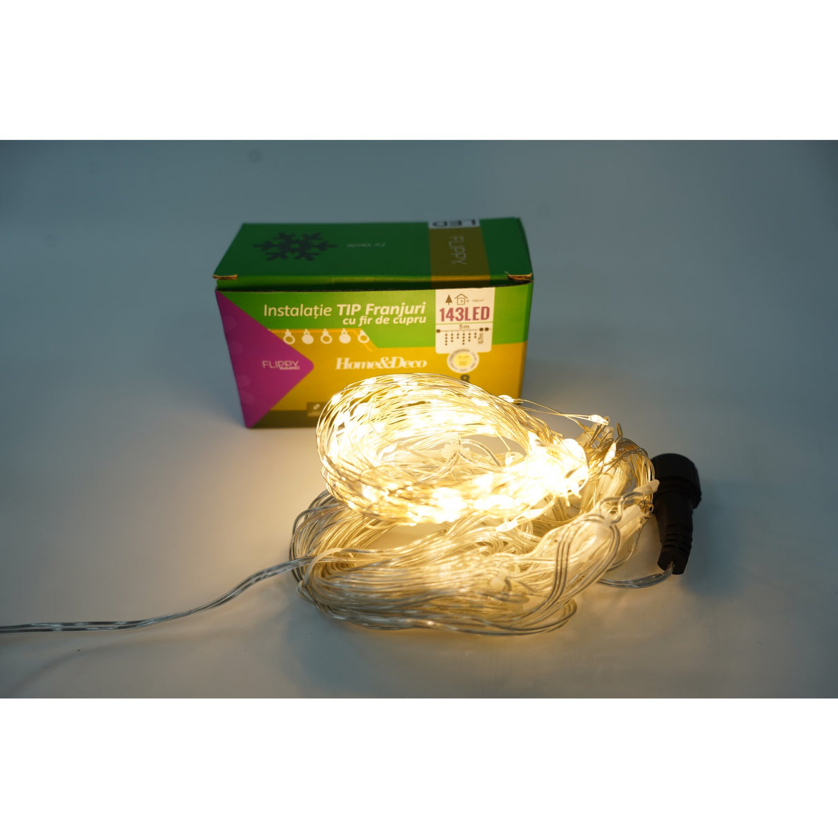 Коледна глазура, инсталация, 5 м, 143 LED | Luminia