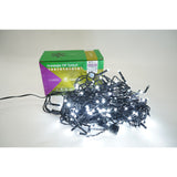 Instalatie de Craciun Vivimall® Tip Turturi, Franjuri cu Flash, Sectiune 4 m, 132 LED-uri, Interconectabila, Fir Negru, Alb Rece - vivimall.ro