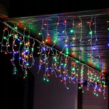 Instalatie de Craciun, Flippy®, Tip Turturi, Sectiune 5 m, 143 LED-uri, 8 Jocuri de Lumini, Fir Alb, Lumina Multicolora, IP44, Interconectabila - vivimall.ro