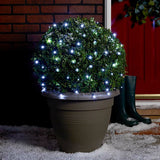 Instalatie de Craciun liniara Yoto, 10 m, din care 1 m cablu priza 220V, 100 LED, 8 jocuri de lumini, controler, fir negru, alb rece - vivimall.ro