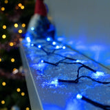 Instalatie De Craciun Liniara Yoto, 17 M, Din Care 1 M Cablu Priza 220V, 200 Led, 8 Jocuri De Lumini, Controler, Fir Negru - vivimall.ro