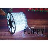 Instalatie de Craciun, Flippy®, Sectiune 100 m, Tip Furtun LED, Fara Transformator, IP44, 2400 LED-uri, Alb Rece - vivimall.ro