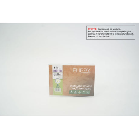 Componenta Instalatie de Craciun Tip Liniar, 8 jocuri de lumini, Fir Cupru, Sectiune 5 m, 50 LED -uri, Alb Cald - vivimall.ro