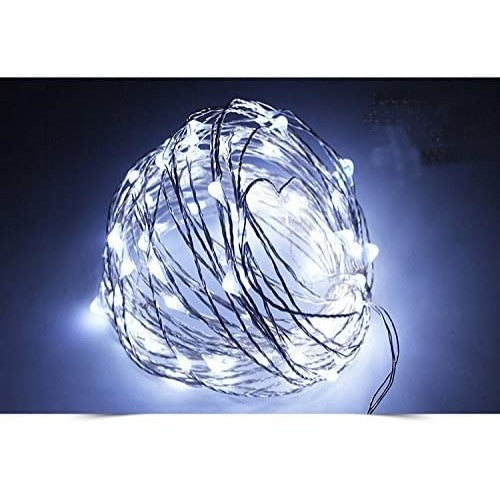 Instalatie Liniara de Craciun, 20 m, 200 Led-uri, Alb Rece, 8 jocuri de lumini, Transformator, Interconectabila, Prelungitor 5 m inclus, Fir Cupru, Vivimall - vivimall.ro