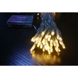 Instalatie de Craciun, Vivimall®, Tip Perdea, cu Baterii, 8 Jocuri de Lumini, Muzica, cu Telecomanda, 2 x 2 m, 200 Led-uri, Alb Cald - vivimall.ro