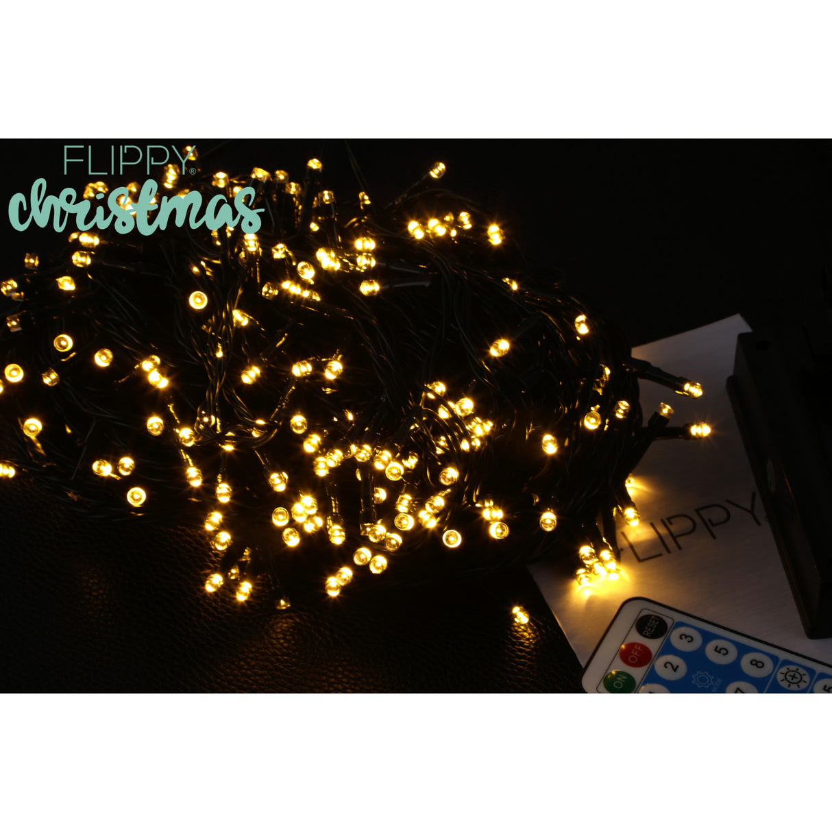LED коледна светлинна инсталация, 300 светодиода, дължина 32 метра, 8 програми, за вътрешна/външна употреба, соларно зареждане