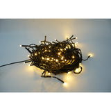 Instalatie Solara Craciun Turturi, IP44, 5 m, 143 Led-uri, Perdea Franjurata, Alb cald, 8 jocuri de lumini, cu Telecomanda, 31V, 250 mAh, Acumulator de 1200 mAh, Exterior, Prelungitor 5 m inclus, Fir Negru, Vivimall - vivimall.ro