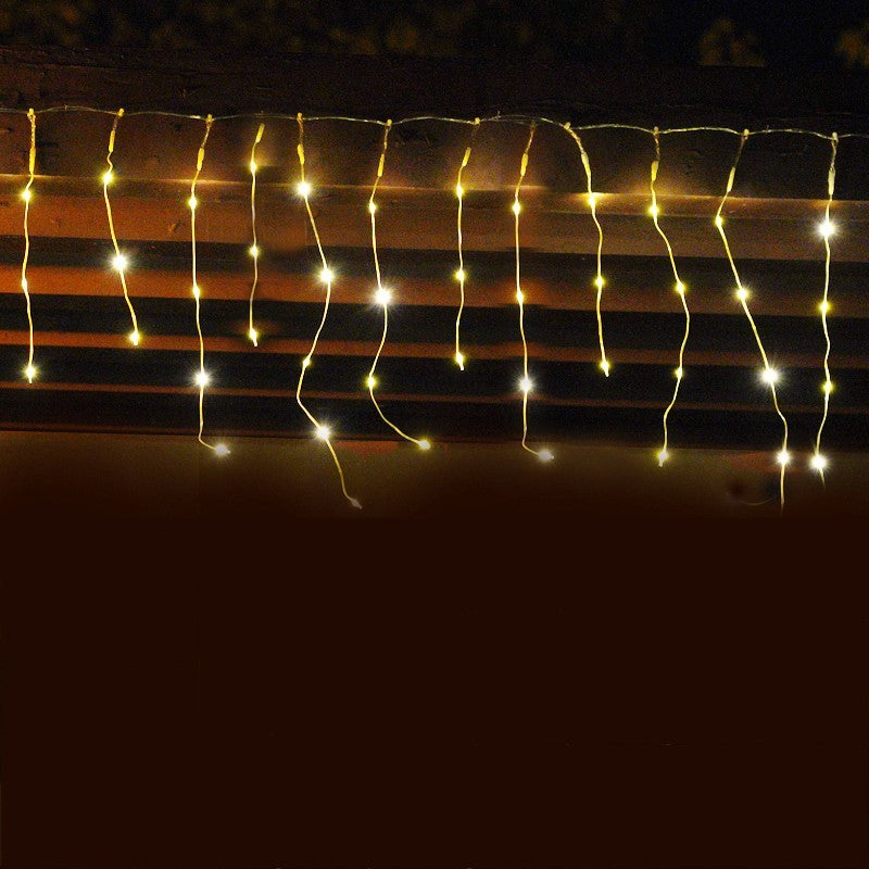 Franjuri perdea luminoasă solară intercalați 30 cm, 50 cm, 70 cm, vedere laterală