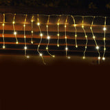Franjuri perdea luminoasă solară intercalați 30 cm, 50 cm, 70 cm, vedere laterală