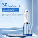 Irigator Bucal Electric, Flippy,  Portabil, Dus Bucal pentru Curatare, Indepartare Tartru, 4 Capete, 25 x 8 x 8 cm, Alb - vivimall.ro