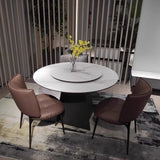 Scaun de Sufragerie, Flippy, Stil Italian, Schelet Metalic, Exterior din Piele, 45 x 49 x 82 cm, Maro - vivimall.ro