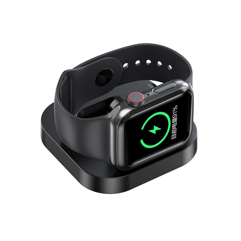 Incarcator Wireless pentru Smart iWatch, Vivimall, Compatibil cu Apple iWatch 1/9, Magnetic Charger, Interfata TYPE-C, 3W, 7.5 x 7.5 x 1.2 cm, Pliabil, Negru - vivimall.ro