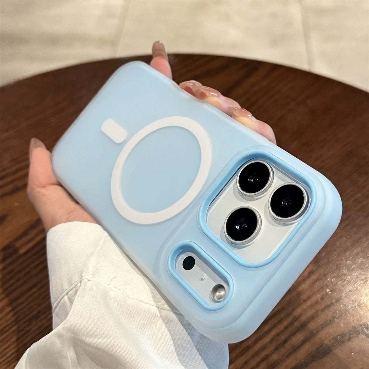 Husa Jelly Magnetic 2in1, Flippy, pentru iPhone 17, Magsafe, Albastru deschis