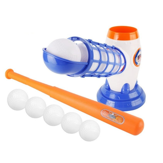 Joc de Baseball Interactiv, Lansator Vivimall, Aruncare Automata, Include Bata si 5 Mingii, 37 x 23 x 16 cm Baza, 59 cm Bata, Multicolor - vivimall.ro