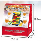Joc de Baut Vivimall, Turn Jenga din Plastic, cu 4 Pahare de Shot, +18 Ani, Multicolor - vivimall.ro