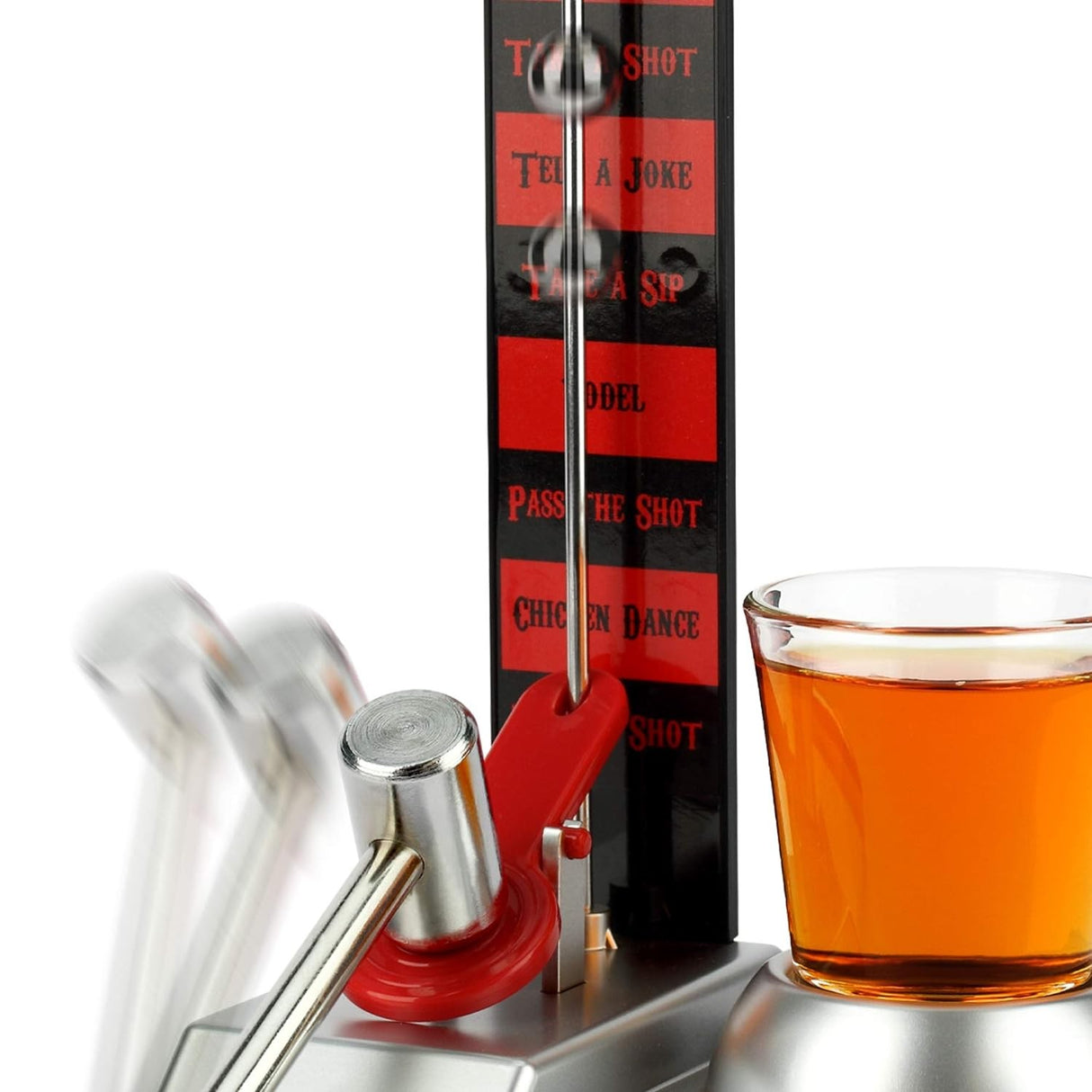 Joc de baut Hammershot cu Pahar Shot Vivimall, 22 cm, Material Sticla, Plastic, Fier, Multicolor - vivimall.ro