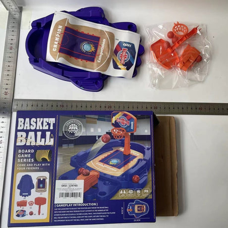 Joc de Masa Mini Baschet Interactiv pentru Copii, Vivimall, Mingi Incluse, 25.5x19.5x13.5 cm, Mov - vivimall.ro