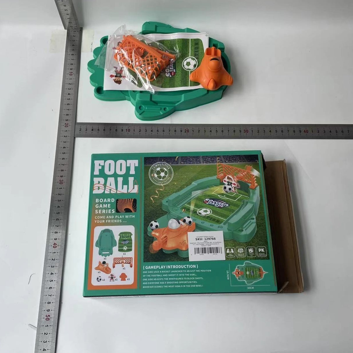 Joc de Masa Mini Fotbal Interactiv pentru Copii, Vivimall, Board Game, Mingi si Figurine Incluse, 30x19.5x6.8 cm, Multicolor - vivimall.ro