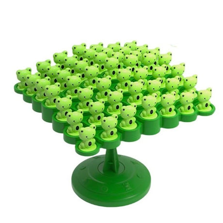 Joc Interactiv, Vivimall, Broaste in Echilibru, +3 Ani, din Plastic, 50 de Pioni, Placa de Echilibru, Roata cu Pedepse, Zar, 14 x 7 x 14 cm, Verde - vivimall.ro