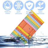 Joc din silicon interactiv antistres cu zaruri, Pop It Now and Flip It, Macarons - vivimall.ro