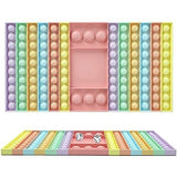 Joc din silicon interactiv antistres cu zaruri, Pop It Now and Flip It, Macarons - vivimall.ro