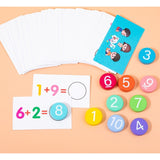 Joc Educational, Vivimall, Invatare Adunare si Scadere, Cifre din Lemn, 46 Planse, +3 Ani, Multicolor - vivimall.ro