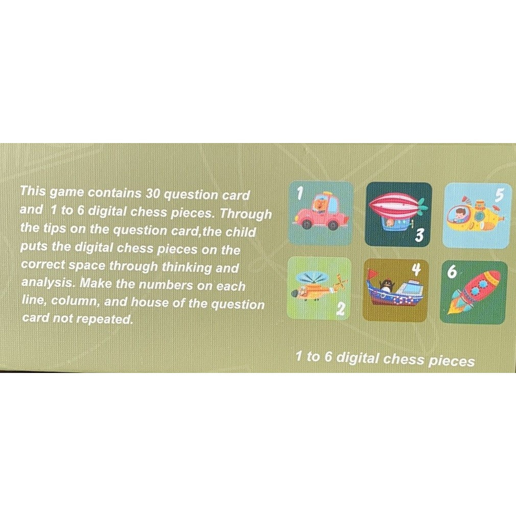 Joc educativ Sudoku cu tablita magnetica, 53 de piese, cartonase cu trafic, Verde - vivimall.ro