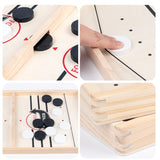 Joc Fooseball Interactiv, Vivimall, Tip Hockey pe Gheata, din Lemn, 10 Piese de Joc, +4 Ani, 35 x 22 cm, Multicolor - vivimall.ro