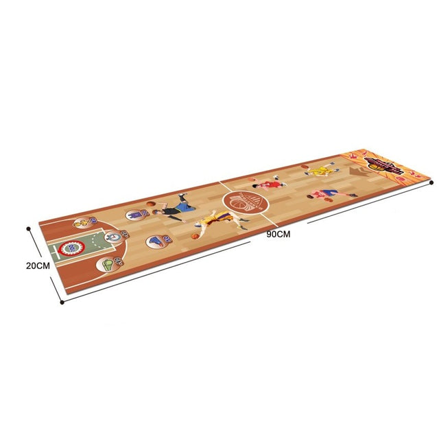 Joc Interactiv, Vivimall, Covor de Basket 90 x 20 cm, 1-4 Jucatori, +5 Ani, 6 Mingi Incluse, Maro - vivimall.ro