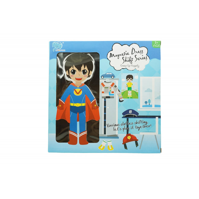 Joc magnetic dress, papusa magnetica cu multiple haine, 26 de piese, pentru copii, +3 ani, multicolor - vivimall.ro