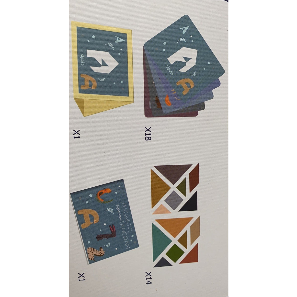 Set educativ tangram magnetic copii | ColorTangram - vivimall.ro