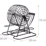 Joc Mini Loterie Vivimall, Bingo, cu Pahare de Shot din Sticla, 20 x 20 x 19 cm, 48 Bile, Negru - vivimall.ro