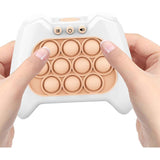 Joc Pop It, Vivimall, consola, joc interactiv, antistres, cu baterii, Abs si silicon, Alb, 12 x 10 x 5.8 cm - vivimall.ro